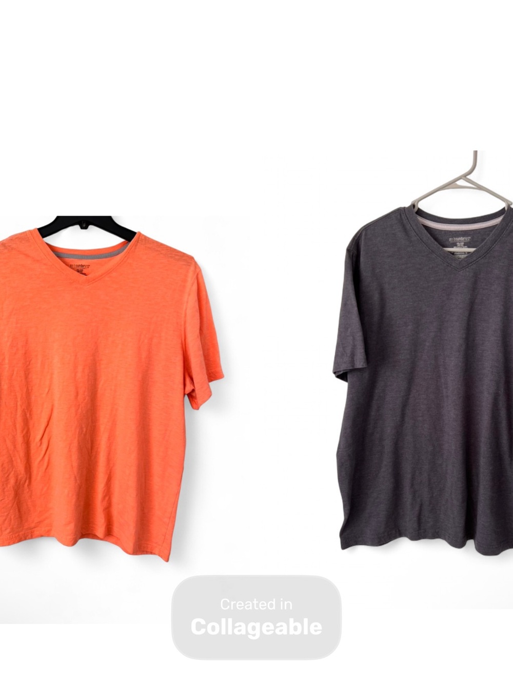 Men's V-Neck T-Shirt bundle orange and grey